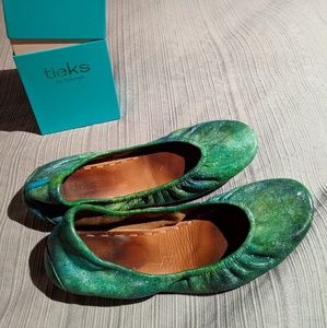 Custom-painted Tieks, size 8